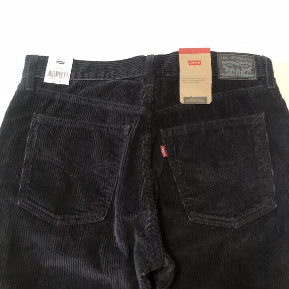Levi's Womens Black /Dark Blue Hue Corduroy Straight Leg Pants 30x30 NWT - Picture 10 of 16
